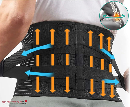 Adjustable Lower Back Brace Lumbar Support Waist Belt for Men Women Pain Relief